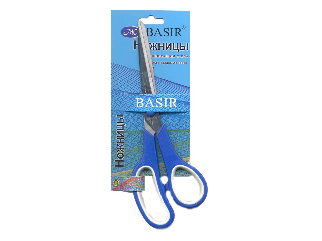 Ножницы 21.5 см Basir прорезиненные ручки МС-501