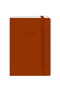 Ежедневник А5 кожзам 128л Blank. Карминовый ЕКБ23512806