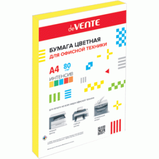 Бумага А4  80 г/м2 100 л. DeVente интенсив желтый 2072407