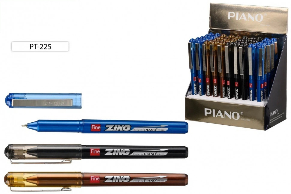 Ручка шариковая Piano Fine ZING синяя PT-225-50 0.7мм/50