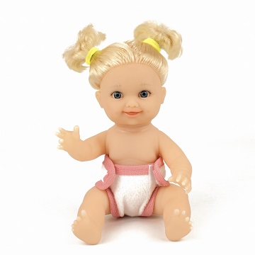 10616. Пупс девочка в памперсе блондинка №2 (22 см) 1/10