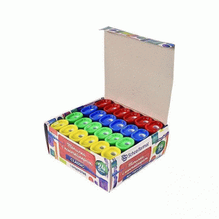 Точилка пластик SchoolФОРМАТ CLASSIC с контейнером цветная ТЧК1-КЛ