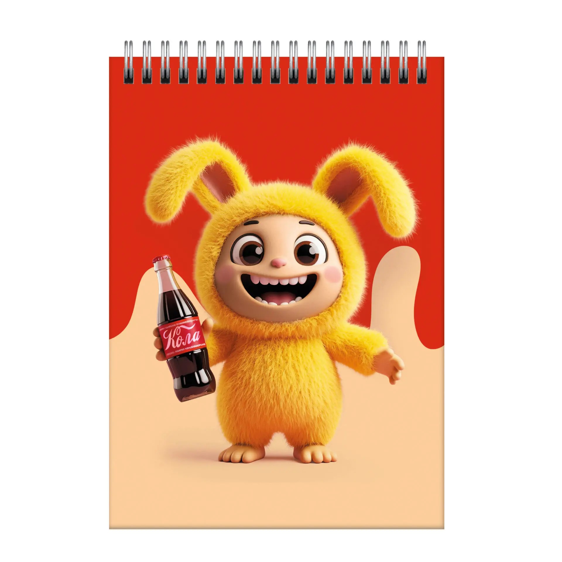 Блокнот А6 Канц-Эксмо клетка спираль сверху м/обложка  60л Улыбашки.1