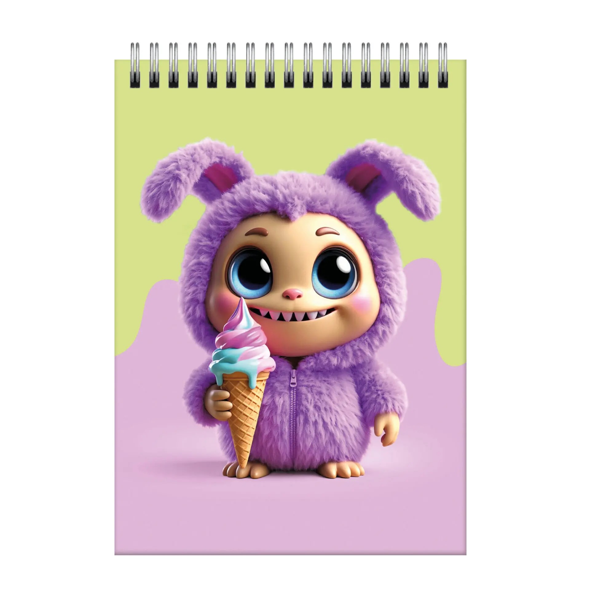 Блокнот А6 Канц-Эксмо клетка спираль сверху м/обложка  60л Улыбашки.2