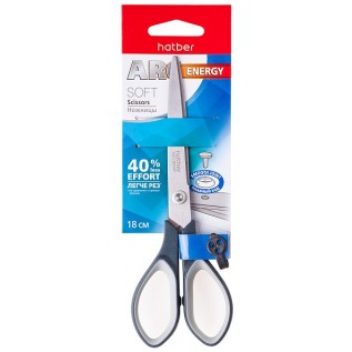 Ножницы 18 см Hatber Start Soft 061313