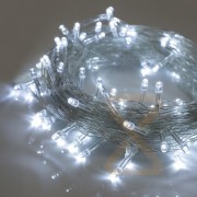 Гирлянда новогодняя CH  8 метров. 140 L БЕЛЫЙ 220V. прозрачный провод 9914