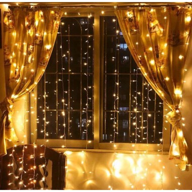 Гирлянда новогодняя CH Занавес 3х2 м. 320 Led ЖЕЛТЫЙ  /6076