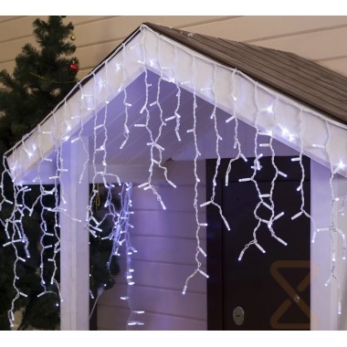 Гирлянда уличная CH Бахрома 6 метров 500 Led БЕЛЫЙ (220V. белый провод) IP65 6057