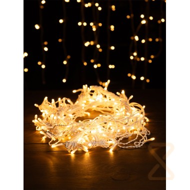 Гирлянда новогодняя «СТАРТ» занавес 360 LED 8 реж. 3х3м 220В (белый теплый)7812