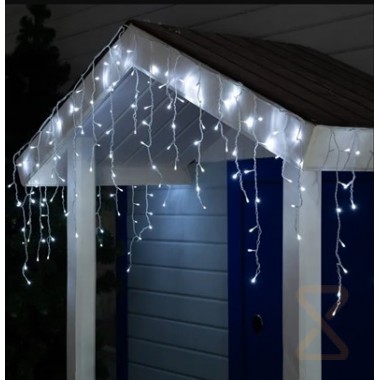 Гирлянда уличная CH Бахрома 25 метров 1500 Led БЕЛЫЙ (220V. белый провод) IP65 6060