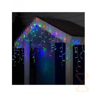 Гирлянда уличная CH Бахрома 50 метров 2000 Led ЦВЕТНОЙ (220V. белый провод) IP65 9900