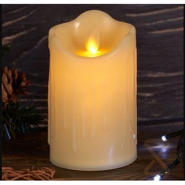 Светильник новогодний CH Свеча с пламенем 7 см (3хAG10) 9412