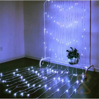 Гирлянда новогодняя CH Водопад 3х3 м. 560 Led БЕЛЫЙ (220V) 6067