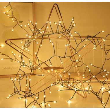 Гирлянда новогодняя CH Мишура 320 Led ЖЕЛТЫЙ (220V) 7832