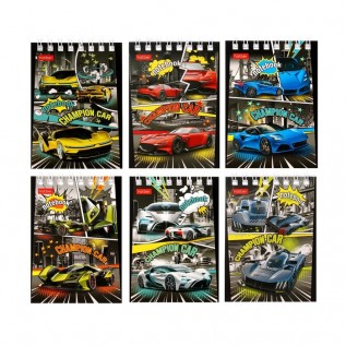 Блокнот А7 Hatber спираль м/обложка 40л Авто чемпион 081181