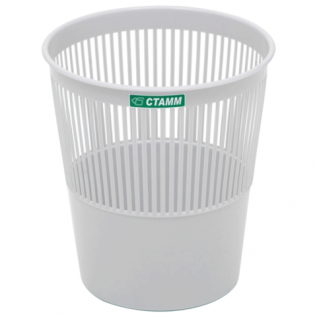 Корзина для бумаг 9л серая Staff КР22