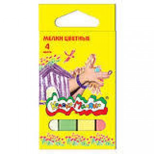 Мел  4 цвета для асфальта Каляка-маляка МАКМ04