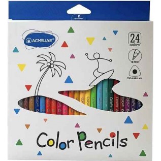 Карандаши цветные 24цв Acmeliae трехгранные 9402-24/12