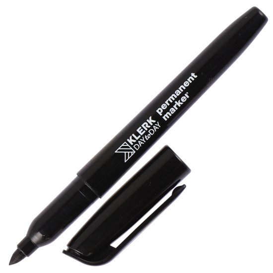 Маркер перманентный Klerk Day to Day черный пулевидный 3мм 211881