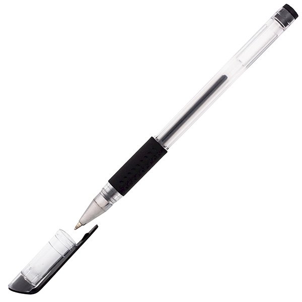 Ручка гелевая Workmate черная с грип. 0.7мм 50/2000 14-9631