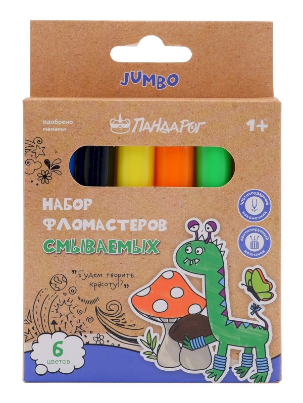 Фломастеры  6цв ПандаРог Чудотворики 15-3241