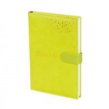 Ежедневник недатированный А5 140л клетка Yalong 7БЦ. ПВХ ляссе. магнитный клапан. салатовый YL-E-657
