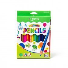 Карандаши 18 цв акварельные Yalong .Colour дерево трехгранные кисть. 3.0 мм  YL815129-18