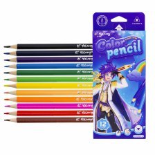 Карандаши 12 цв. цветные Yalong "Princesses and boys деревян. трехгранные YL221038-12