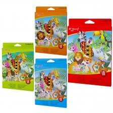 Карандаши 18 цв. цветные Yalong. "ZOO-4" деревянные. шестигранные. заточенные YL830023-18