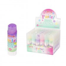 Клей-карандаш 9 гр. Yalong "Pastel". на основе PVP. цветной. 30 шт/уп YL202107-9