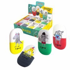 Ластик Yalong. синтетический каучук. овал. цвет ассорти. 35*60*10 мм YL201526