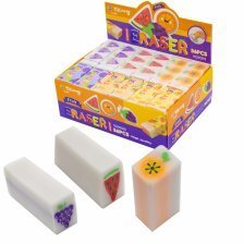 Ластик Yalong. синт каучук. прямоугольный. цвет ассорти. 46*20*15 мм Фруктики YL211515