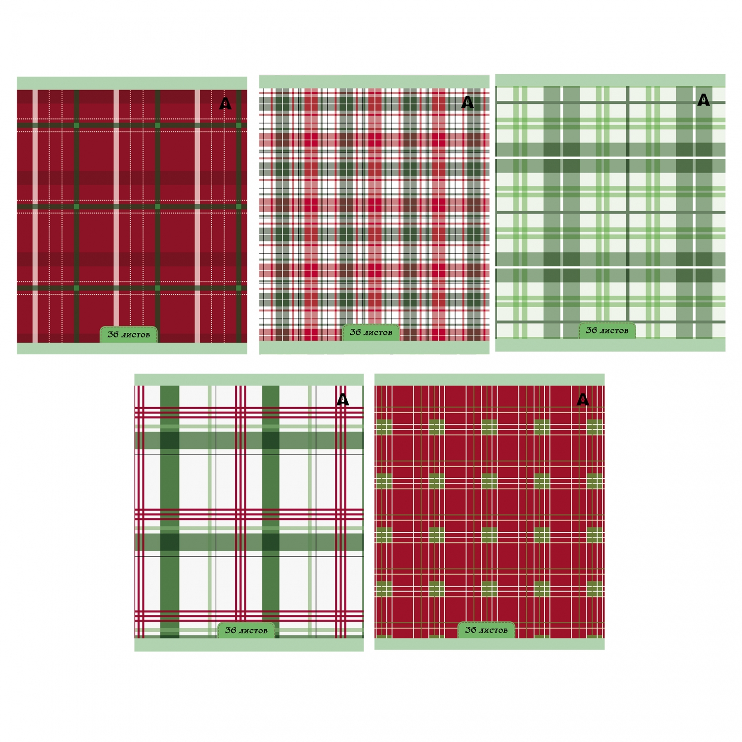 Тетрадь 36 л.клетка. Alingar Шотландская клетка. NEW AL12042/5