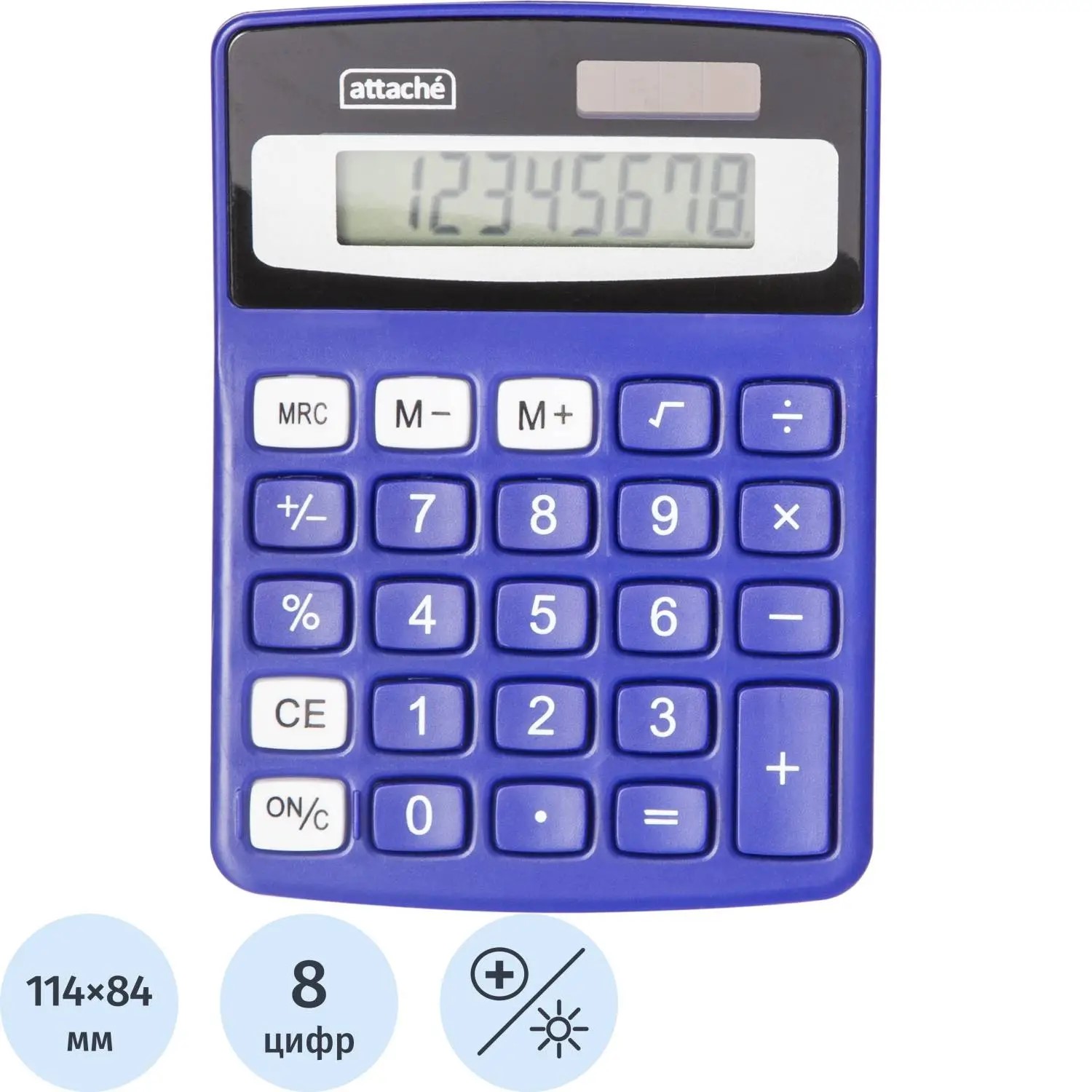 Калькулятор 8-разрядный Attache 15.3*10.3 мм ATC-555-8C 1277752