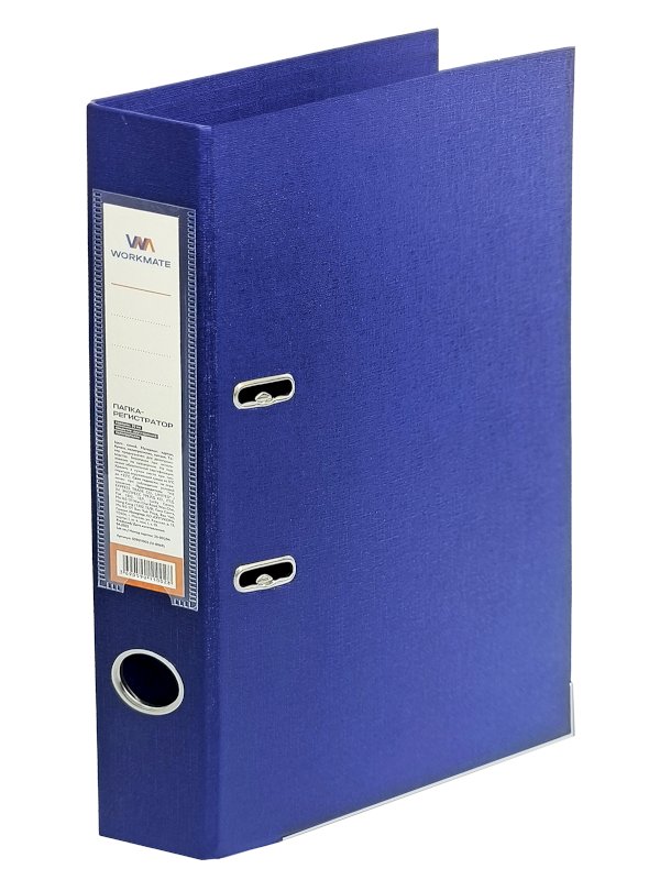 Регистратор  А4/50 WM синяя двухсторонний с металлической окантовкой 15-8069