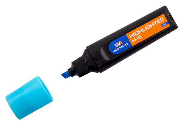 Маркер текстовый WM Н-5 голубой скошенный 1-4мм 15-6717