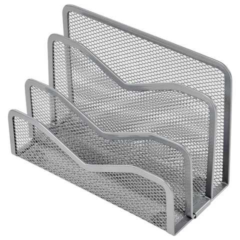 Подставка-органайзер Brauberg Germanium металлическая 3 секции 237970