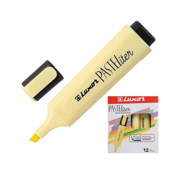 Маркер текстовый желтый 1-4.5мм Luxor PASTELITER 4021P/12BX
