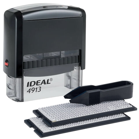 Штамп самонаборный  5 строк 58*22 мм 2 кассы Trodat Ideal Typo 4913Р2F блис