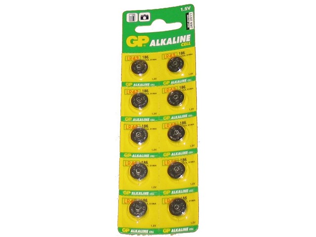 Батарейка часовая GP G12 Alkaline 186 щелочная