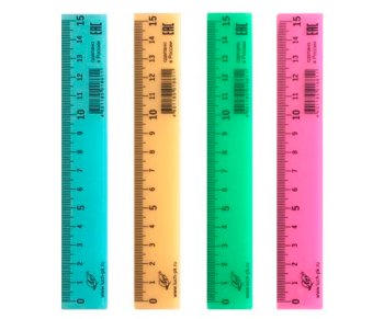 Линейка  15 см пластик Луч цветная 32С 2114-08