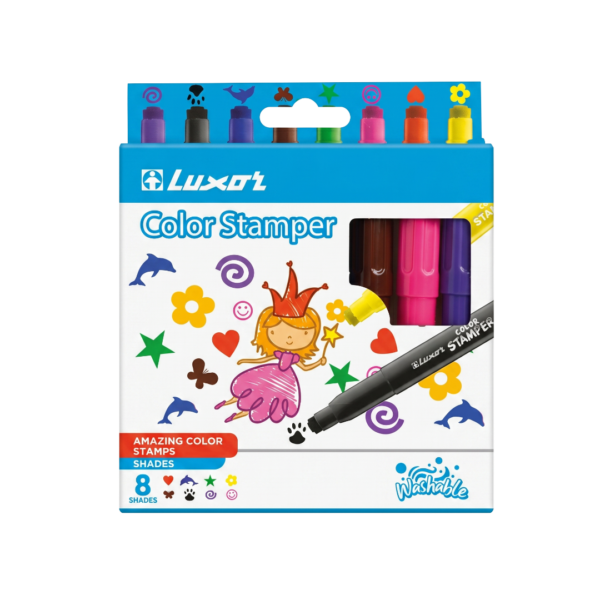 Фломастеры 8 цветов Luxor COLOUR STAMPER 6130/8BOX
