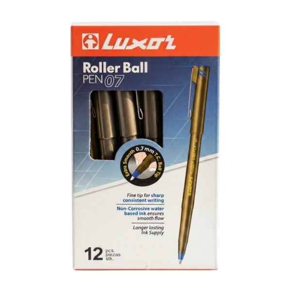 Ручка шариковая синяя 0.7мм Luxor Roller Ball 7242