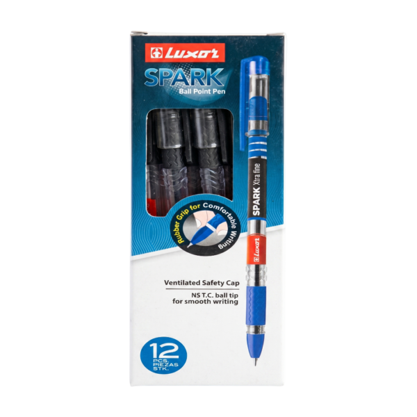 Ручка шариковая черная 0.7мм Luxor Spark №1 1596/12BX