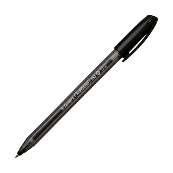 Ручка шариковая черная 1мм Luxor INKGLIDE ICY 16701/12BX Ручка шариковая черная 1мм Luxor INKGLIDE ICY 16701/12BX