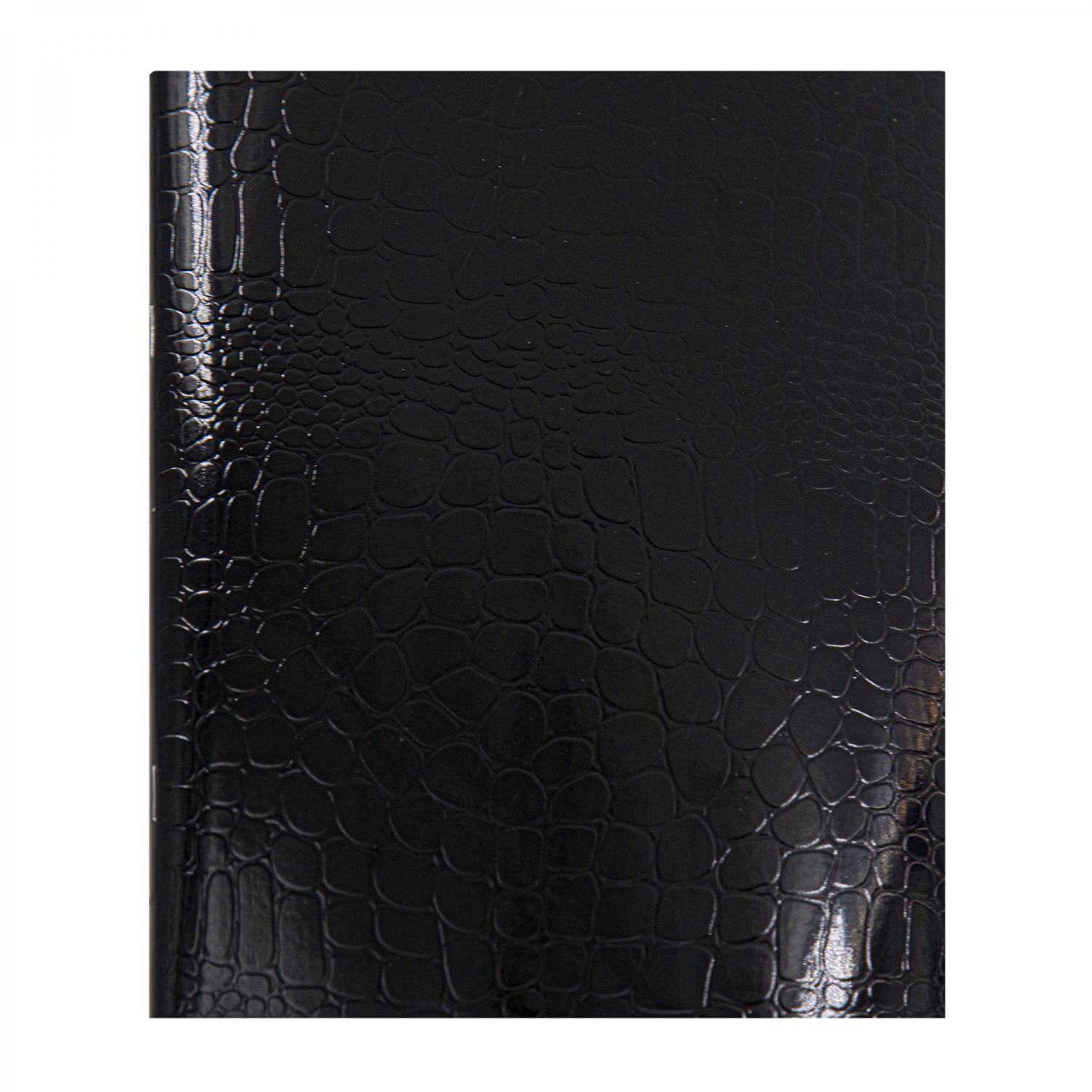 Тетрадь 48л.. А5. клетка. Alingar "Black Croco  metallic". скрепка. дизайнерский картон AL12393/90