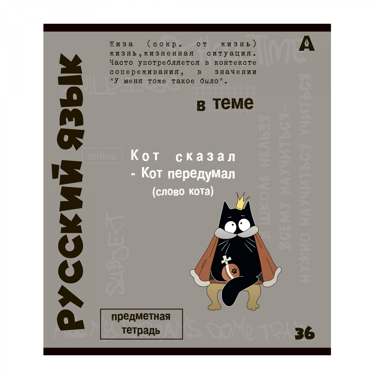 Тетрадь предметная  36л. А5 "Русский язык". линия. со справочным материалом AL11037/9 /10