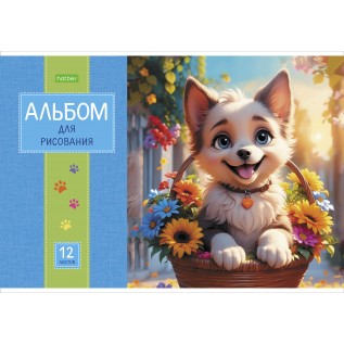 Альбом 12л А4 Hatber на скобах Пушистые мордочки 7/45 091561
