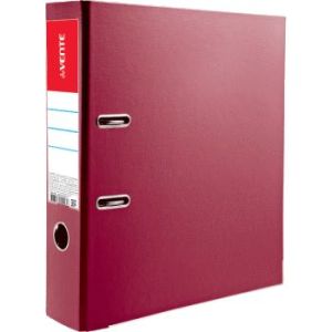 Регистратор  А4/75 DeVente двусторонний бордовый с мет. окант. 3093333