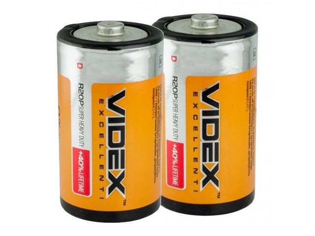 Батарейка бочка Videx R20 1.5V солевая